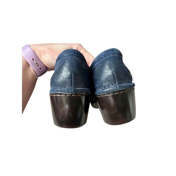 Ariat Blue Piedmont Textured Leather Laser Cut Clogs size 6.5 B - Picture 8 of 11